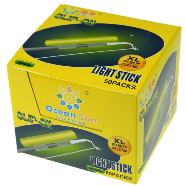 Clip On! Fishing Glow Stick 100Pcs(50bags) XL