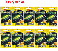 Clip On! 20Pcs(10bags) XL Night Fishing Lighting Stick