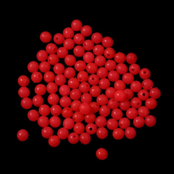 100pc/bag Fishing Beads 3 colors Luminous 6mm